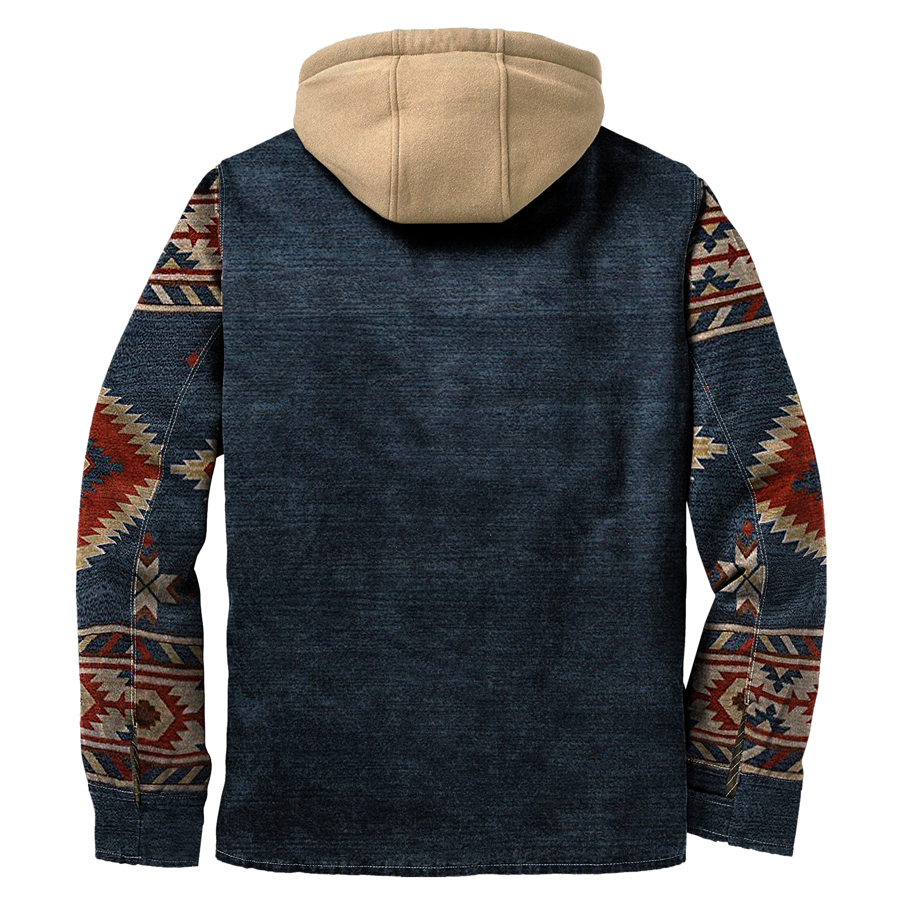 Men's Autumn & Winter Outdoor Casual Ethnic Print Hooded Jacket